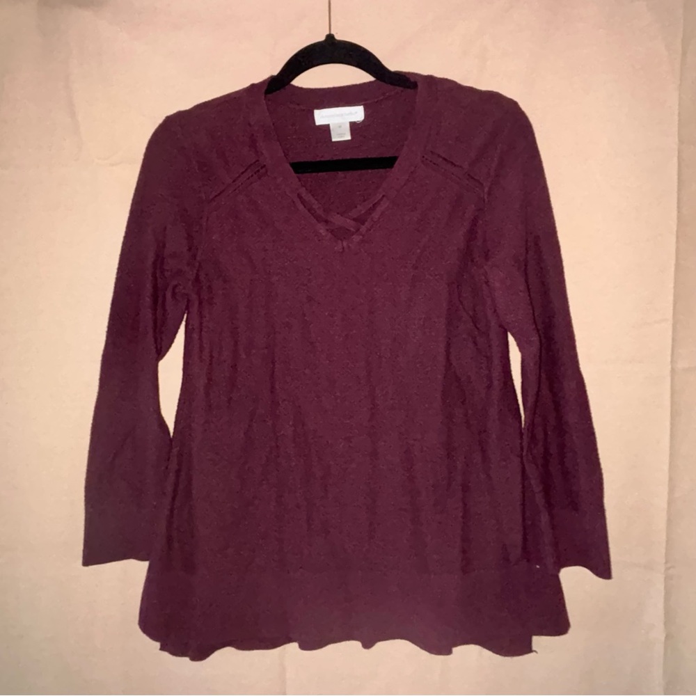 Christopher & Banks Burgundy Tunic, size medium